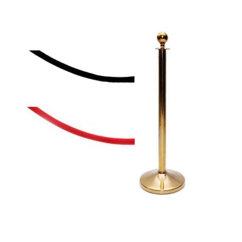 GOLD QUEUE POLE WITH ROPE