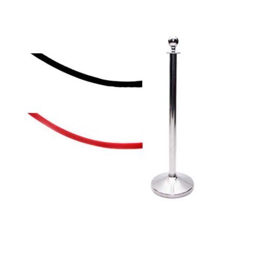 SILVER QUEUE POLE WITH ROPE