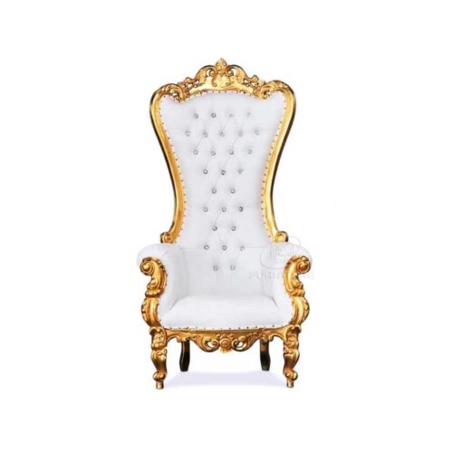 MAJESTIC CHAIR GOLD & WHITE LARGE