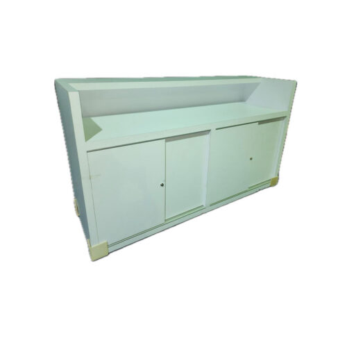 BAR COUNTER WHITE WITH STORAGE