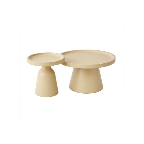 GANNET COFFEE TABLE SET – CREAM WHITE